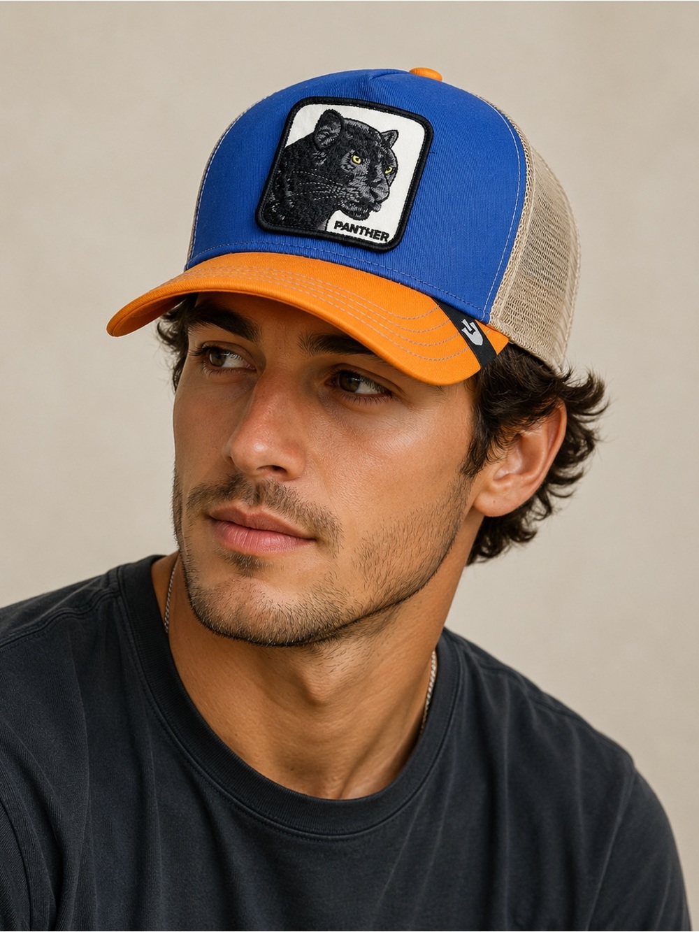 Goorin Bros Animal The Farm Trucker Ballcap Snapback The Panther Blue